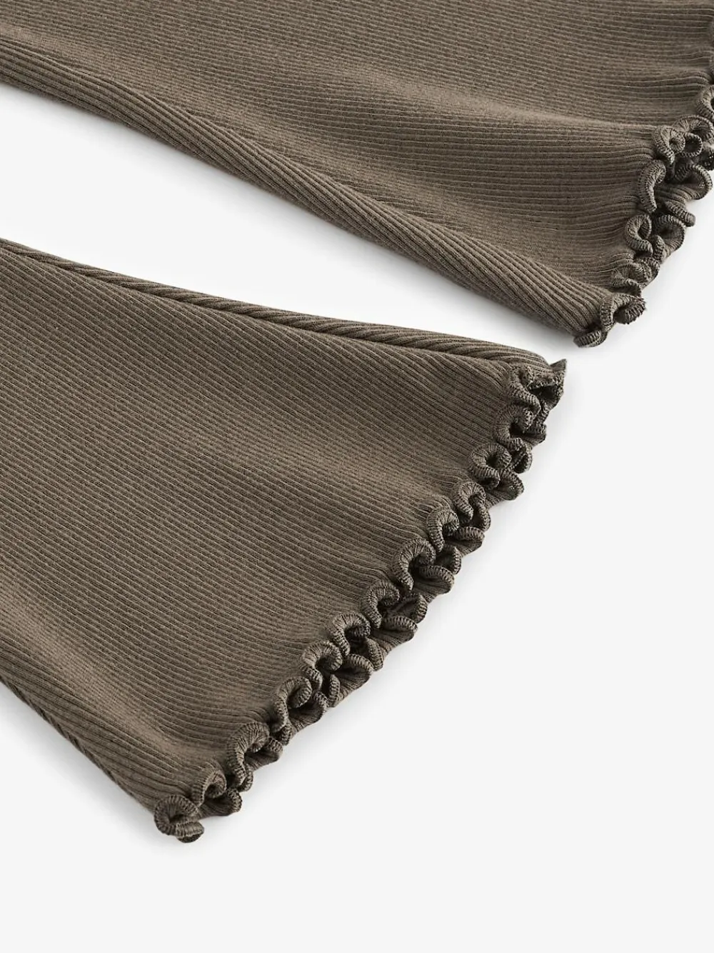 Next Khaki Green Rib Flare Leggings (3mths-7yrs)^ Pants & Leggings|Pants & Leggings