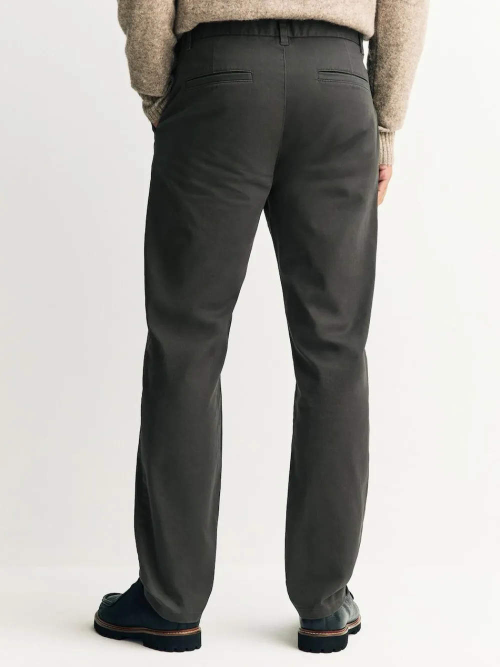 New Next Khaki Green Slim Fit Stretch Chinos Trousers