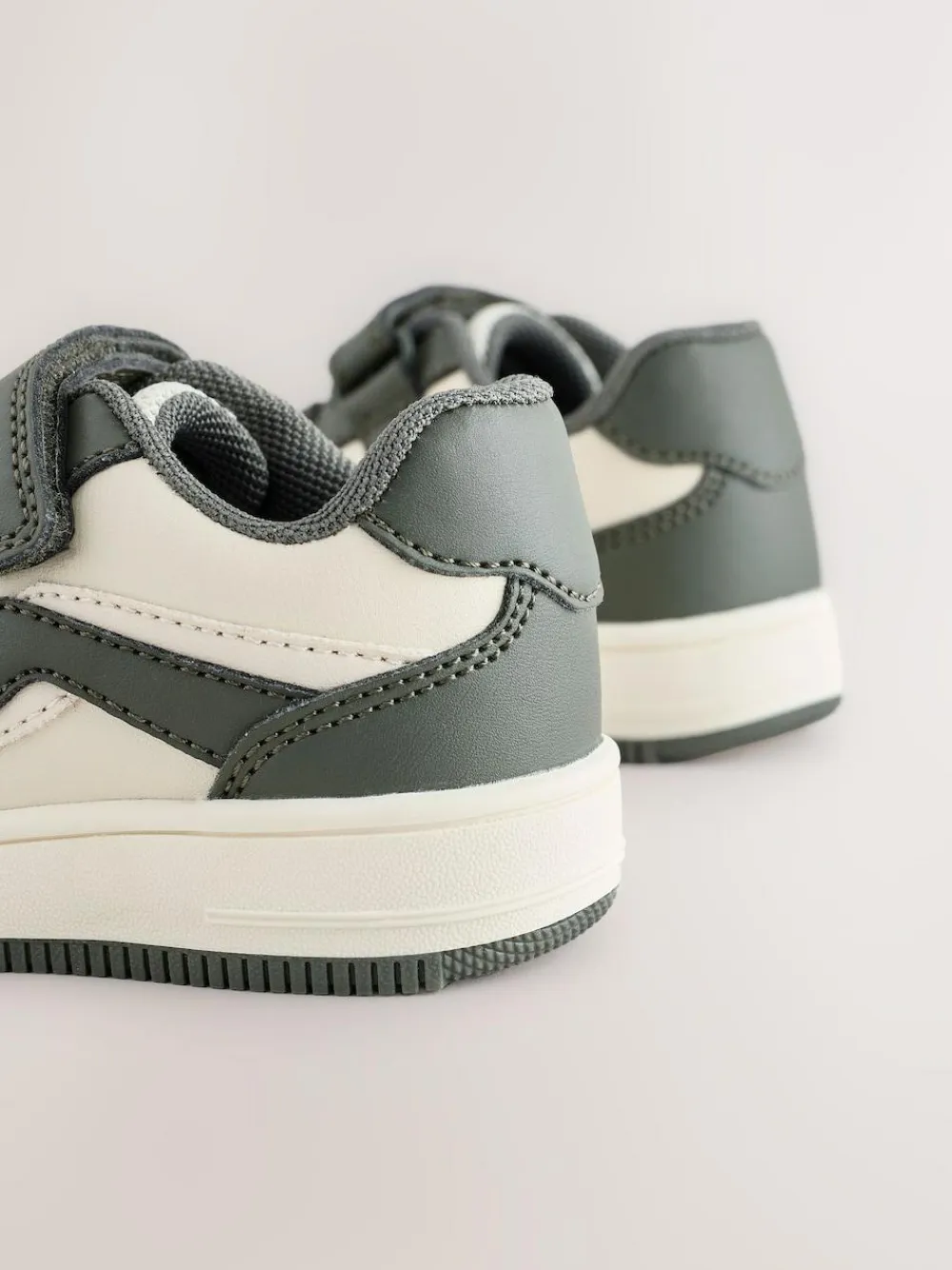 Discount Next Touch Fastening Elastic Lace Trainers Khaki Green