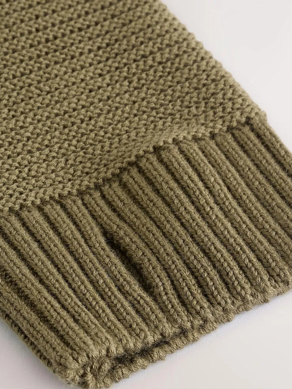 Next Khaki Green Utility Knitted Hoodie (3-16yrs)^BOY Knitwear & Sweaters|Knitwear