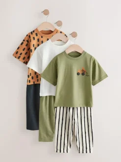 Next Short Sleeve T-Shirts & Joggers Set 3 Pack (3mths-7yrs)^BOY Multipacks|Tops