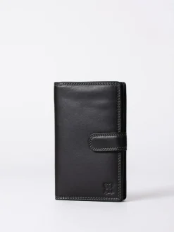 Hot Lakeland Leather Black Medium Tab Purse