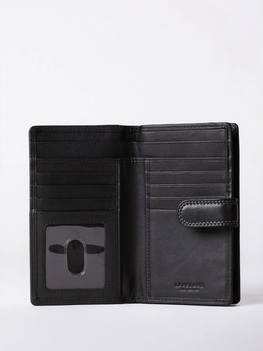 Hot Lakeland Leather Black Medium Tab Purse