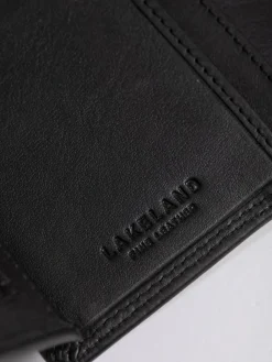 Best Lakeland Leather Black Small Tab Purse