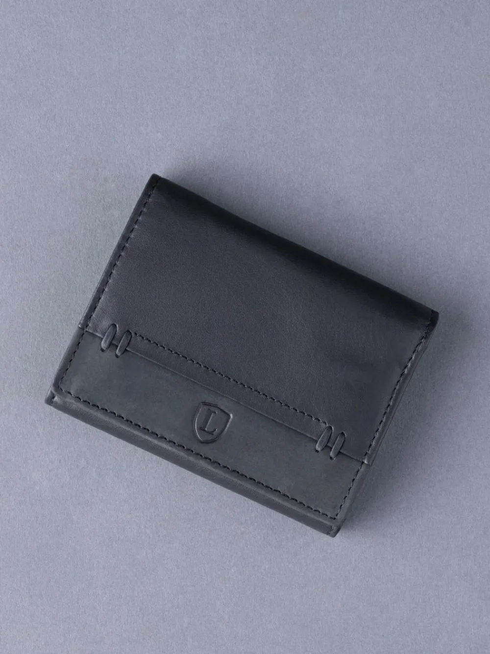 Lakeland Leather Black Stitch Tri-Fold Wallet^ Wallets