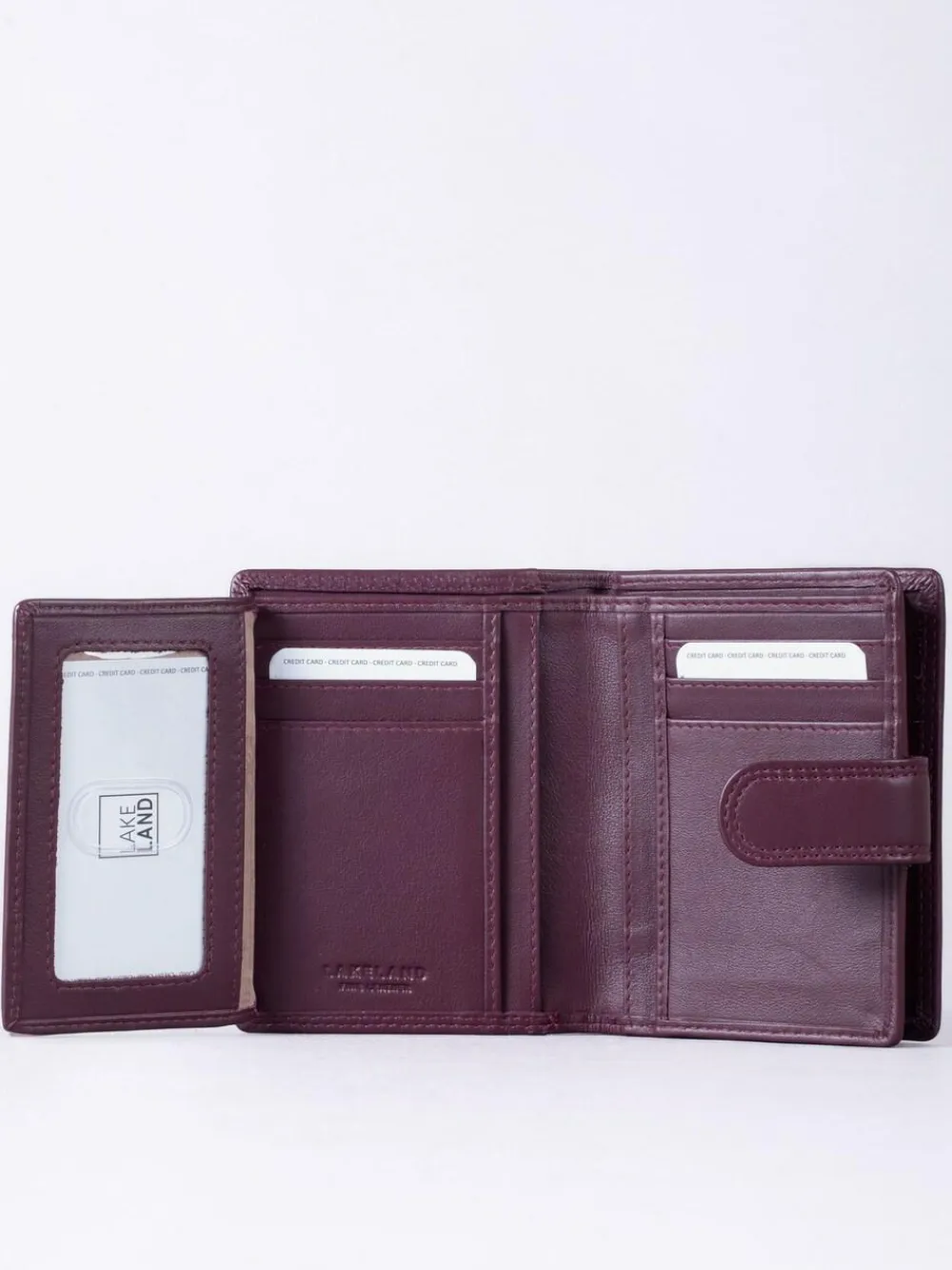 Lakeland Leather Burgundy Red Small Tab Purse^Women Purses