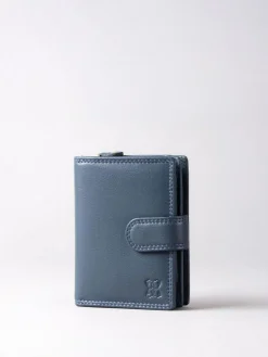 Lakeland Leather Navy Blue Small Tab Purse^Women Purses