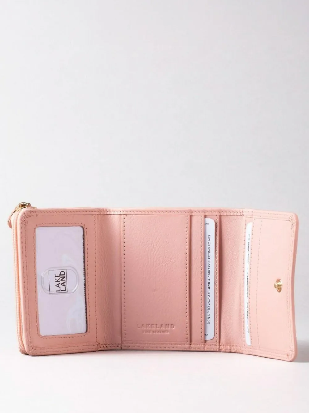 Discount Lakeland Leather Pink Small Leather Flapover Purse