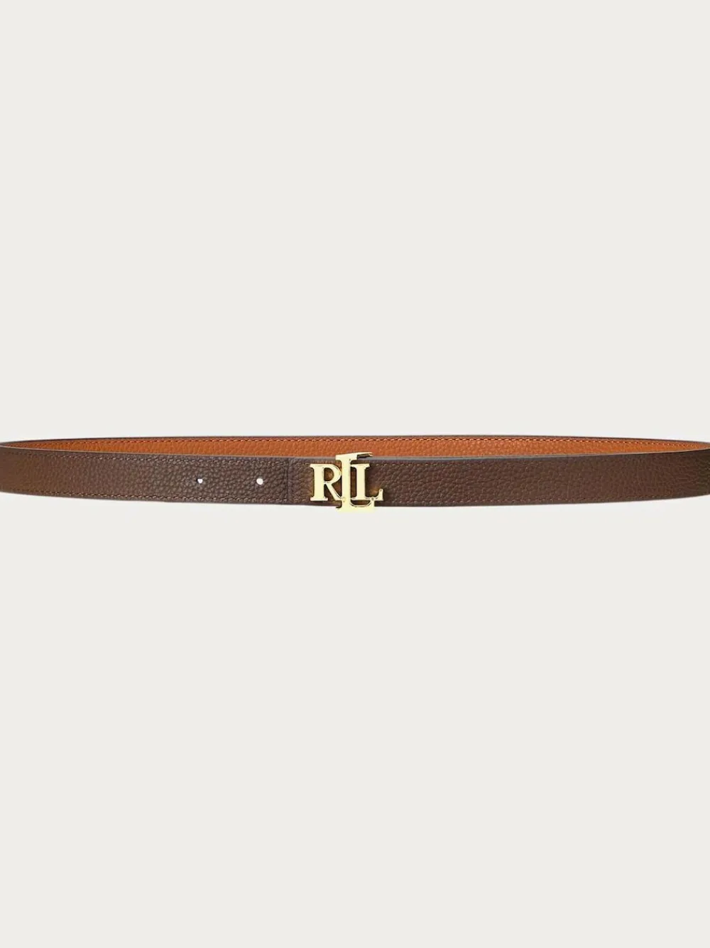 Lauren Ralph Lauren 1.9cm Skinny Logo Reversible Pebbled Leather Belt^Women Belts