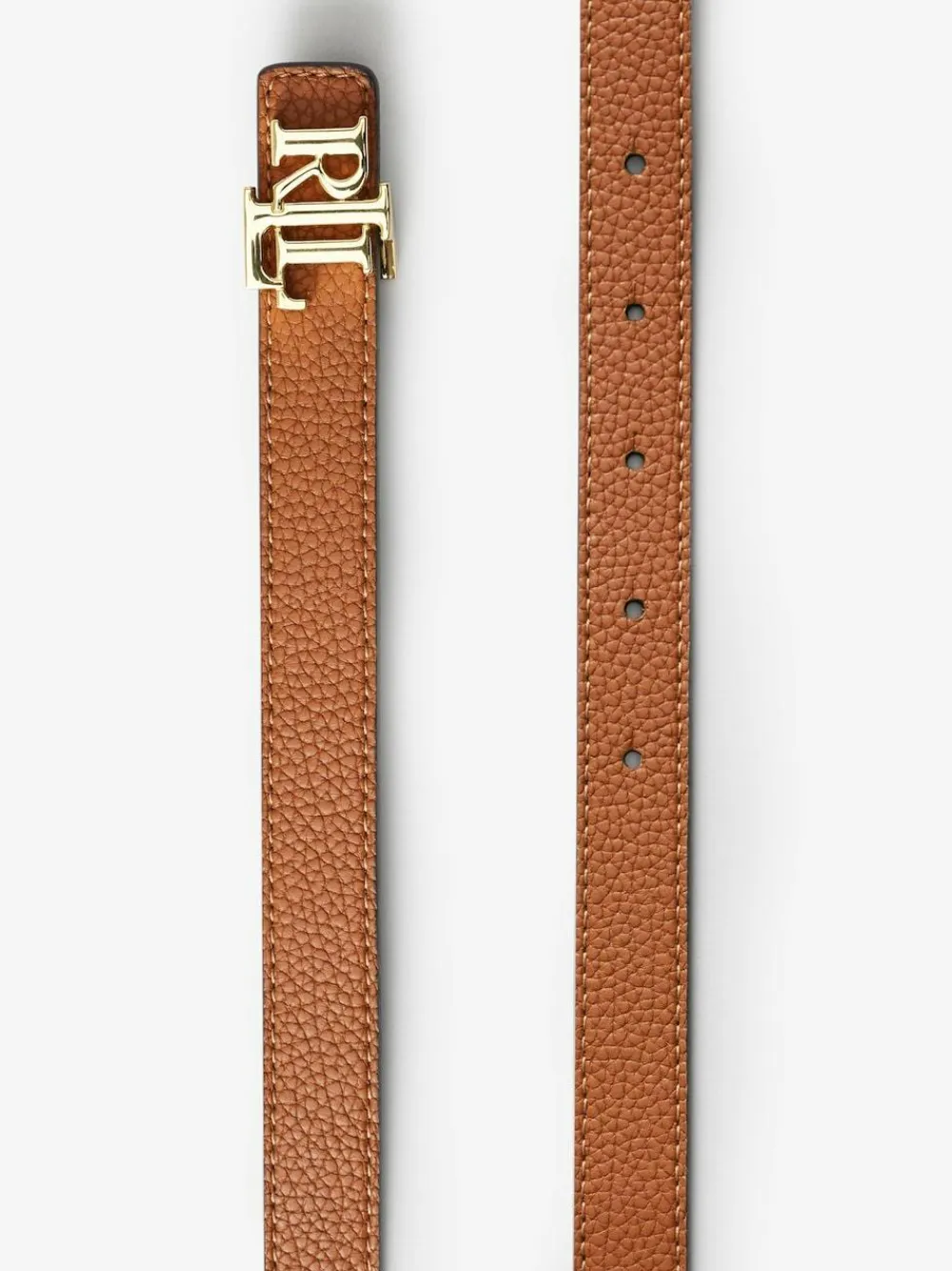 Lauren Ralph Lauren Tan Brown Reversible Monogram Belt^Women Belts