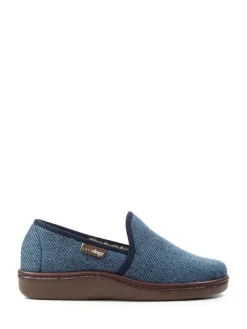 Sale Lazy Dogz Blue Oliver Warm Lined Full Slippers