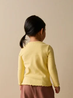 Next Long sleeve Embroidered Ribbed Top (3mths-7yrs)^ Tops|Nightwear