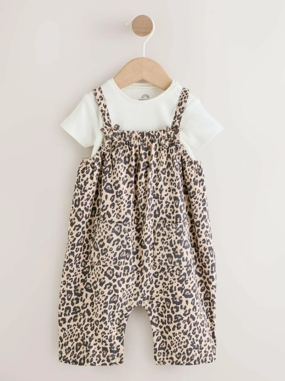 Next Baby Jersey Dungarees and Bodysuits Set 2 Piece (0mths-3yrs)^ Baby Girls|Sets & Co-Ords