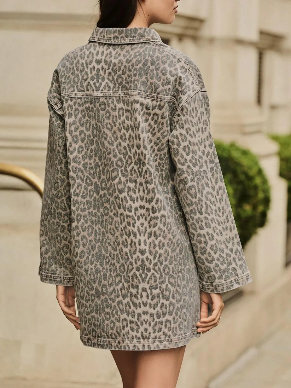 Next Mini Long Sleeve Utility Denim Dress^Women Dresses