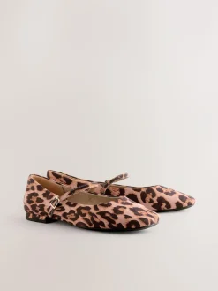 Next Standard/Wide Fit Round Toe Mary Jane Shoes^Women Wide Fit & Extra Wide Fit|Flats