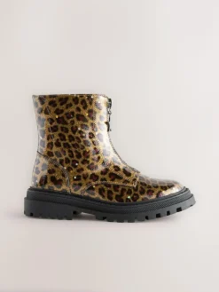 Next Wide Fit (G) Zip Front Ankle Boots^ Boots & Wellies