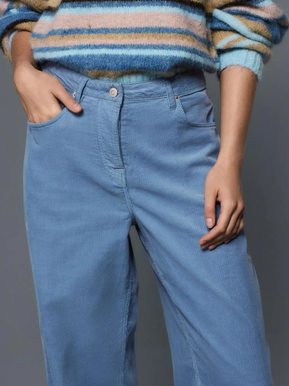 Next Cord Wide Leg Trousers^Women Pants