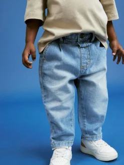Outlet Next Pleat Front Jeans (3mths-7yrs) Light Blue Denim