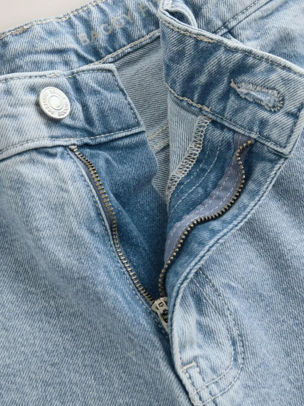 Sale Next EDIT Baggy Fit Jeans Light Blue