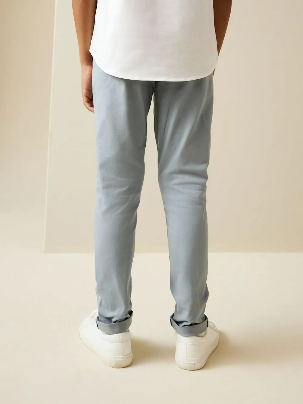 Outlet Next Light Blue Skinny Fit Stretch Chino Trousers (3-17yrs)