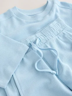 Hot Next Textured Short Sleeve T-Shirt and Shorts Set (3-16yrs) Light Blue