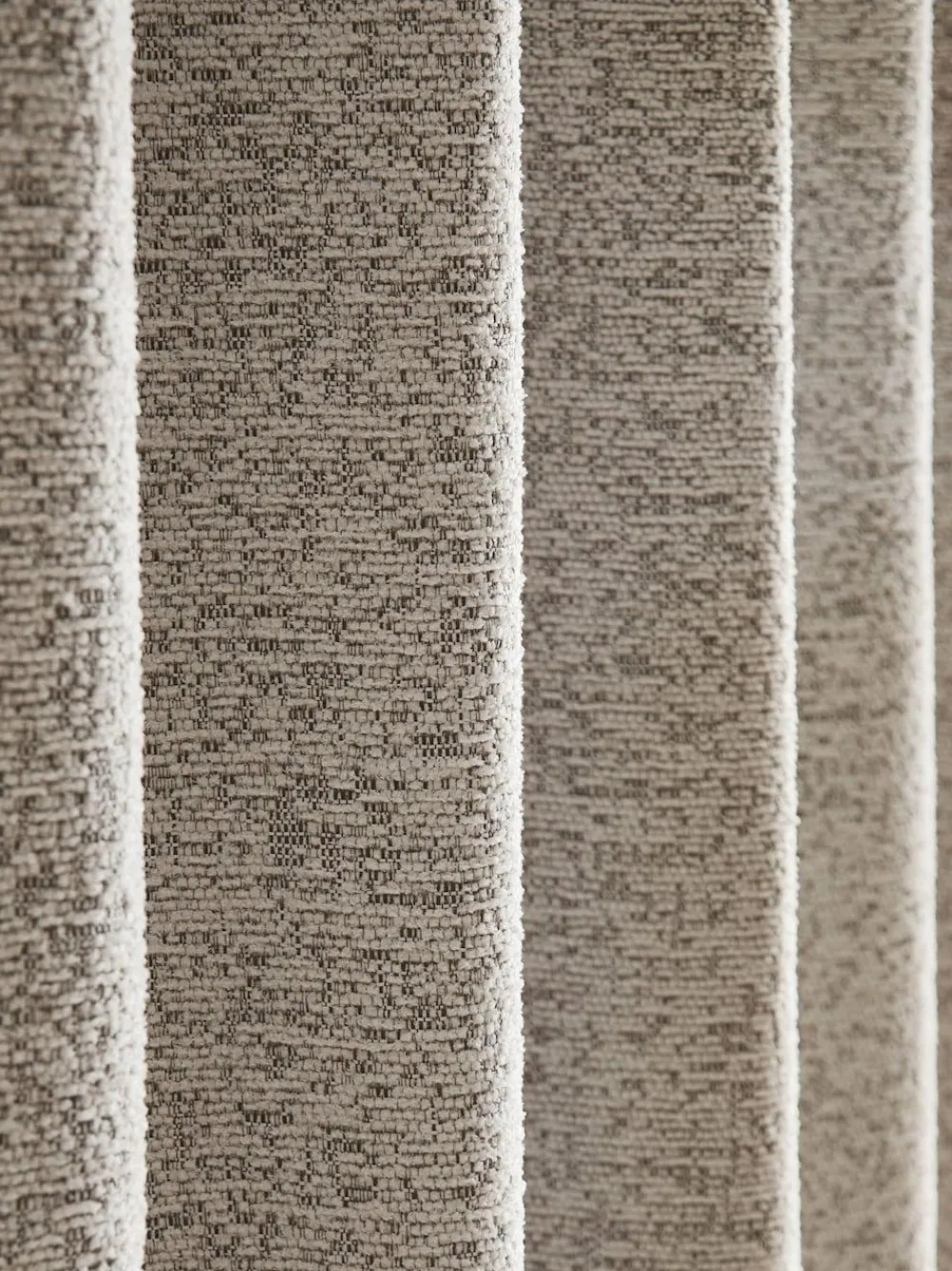 New Next Bouclé Lined Eyelet Curtains Light Grey