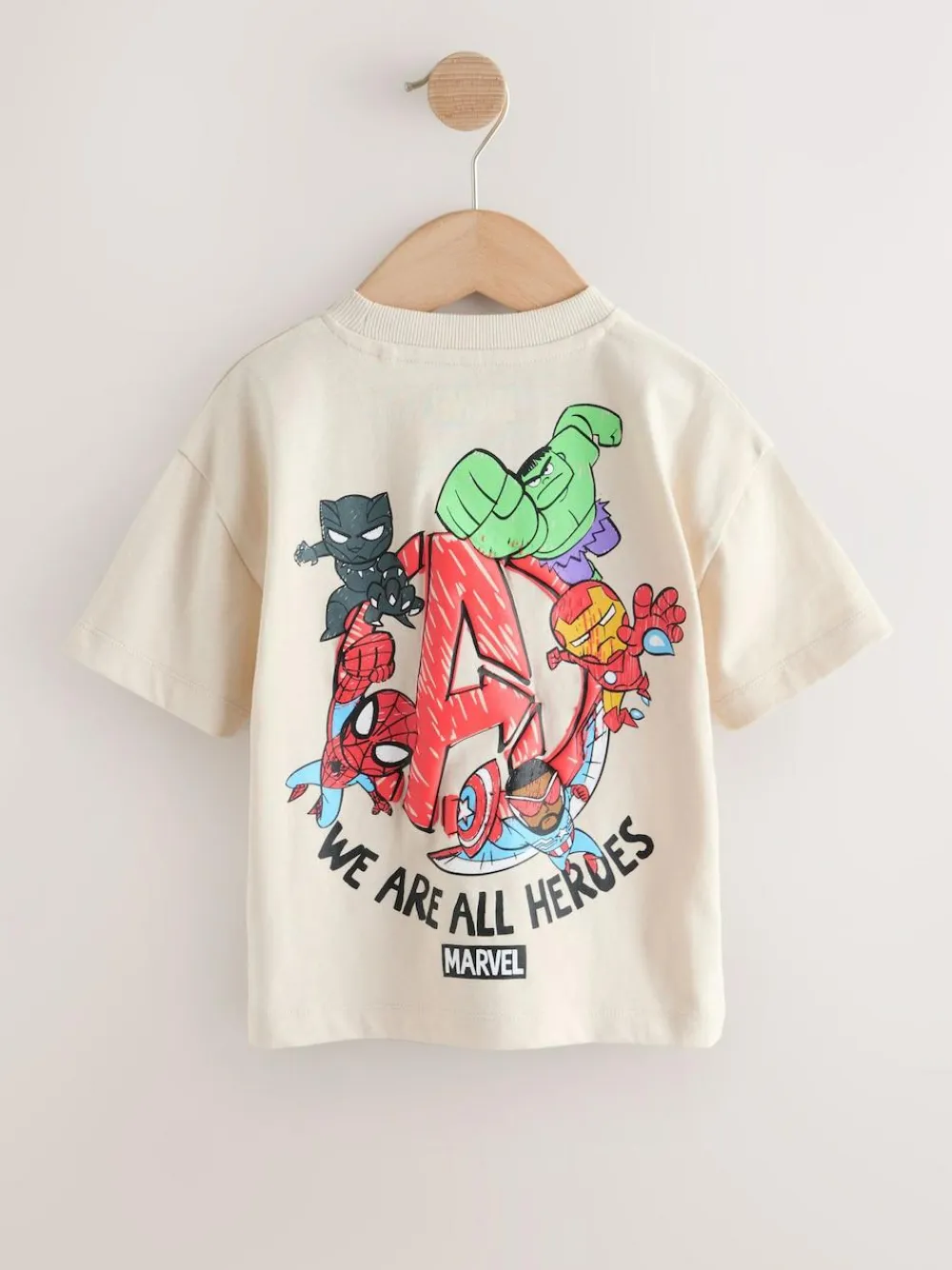 Next Marvel Short Sleeve Cotton T-Shirt (3mths-8yrs)^BOY Newborn Clothing|Tops