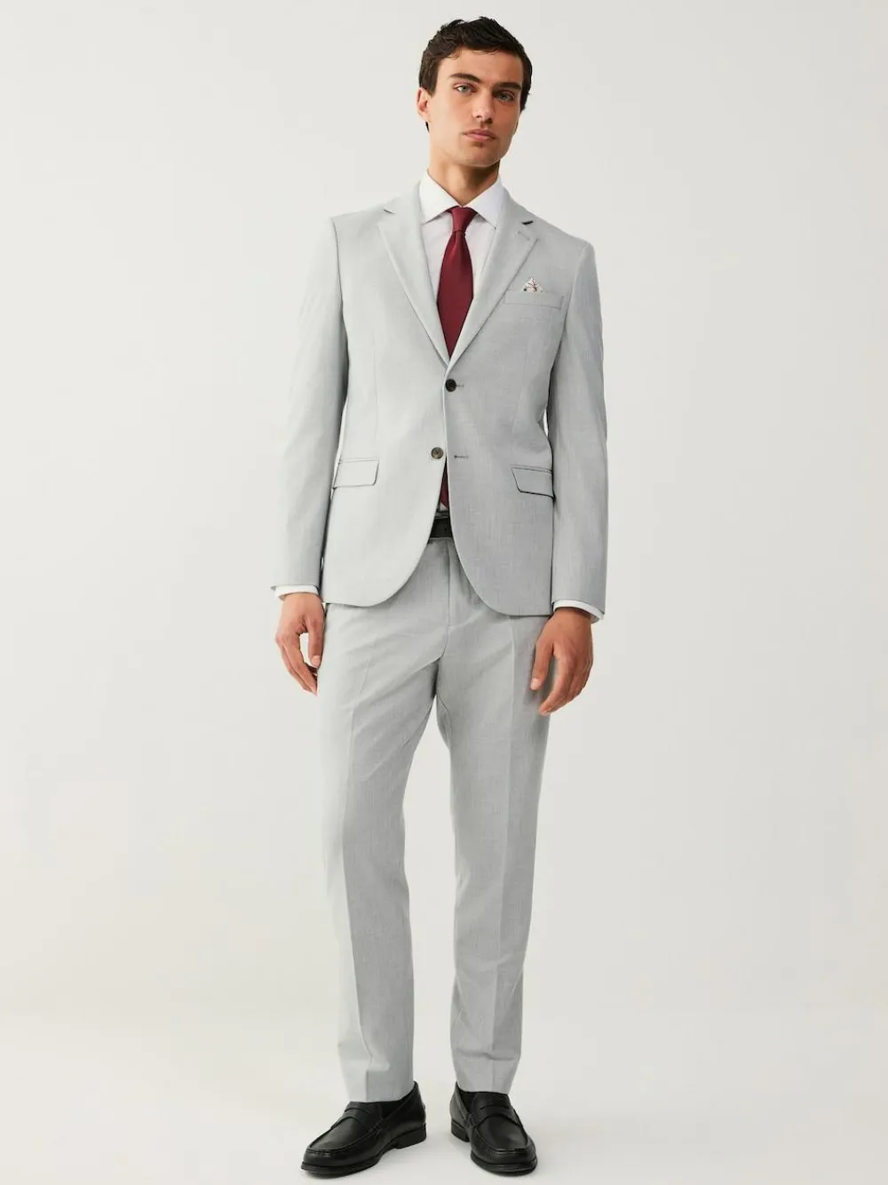 Hot Next Slim Fit Motionflex Stretch Suit Jacket Light Grey