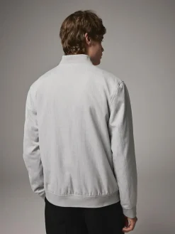 Next Light Grey Smart Bomber Jacket^ Blazers & Formal Jackets