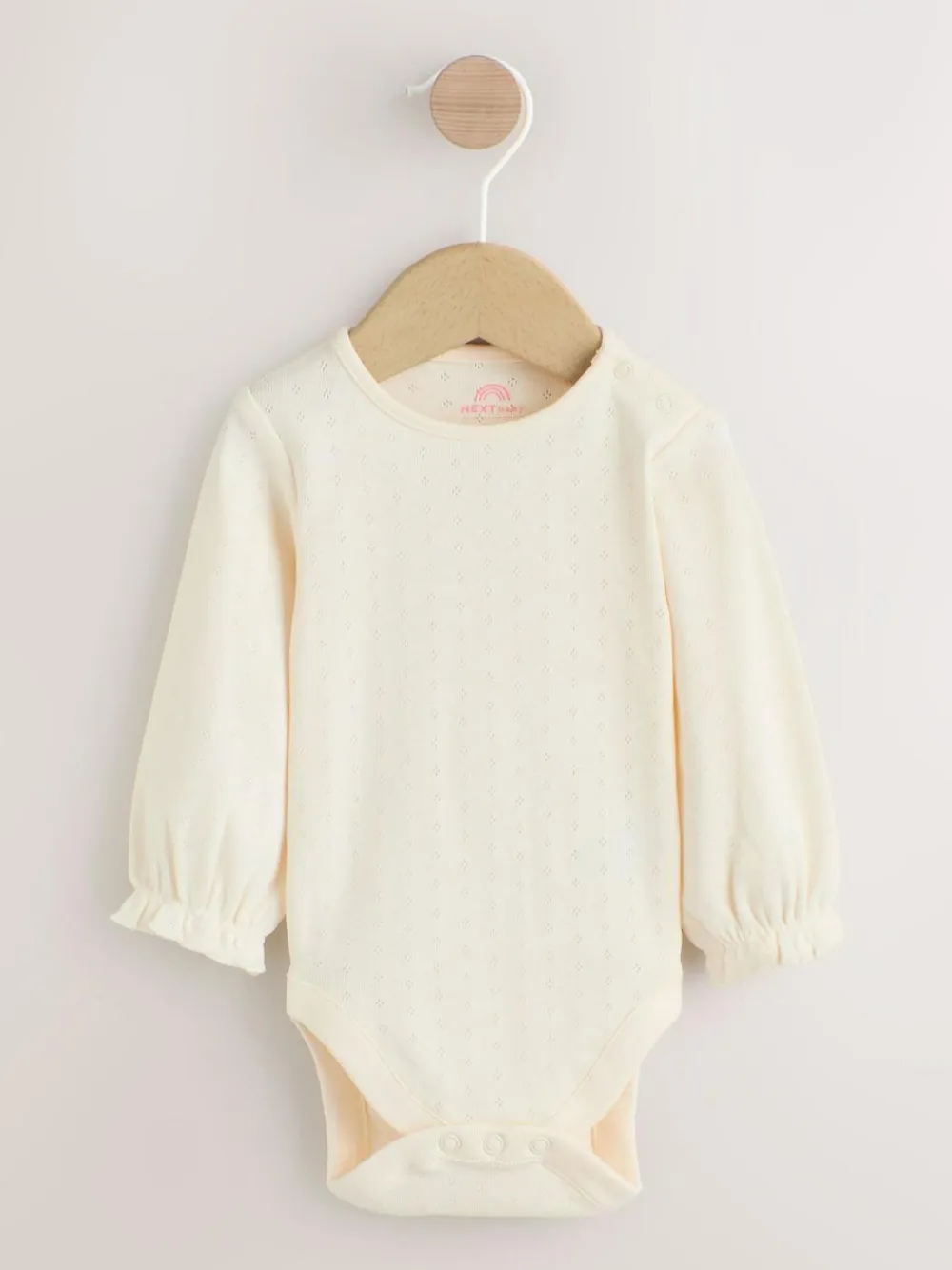 Best Next Baby Print Long Sleeve Bodysuit and Cord Dungarees Set 2 Piece (0mths-2yrs) Light Pink Ditsy