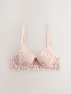 Clearance Next Light Pink Pad Balcony Lace Ultimate Comfort Bra