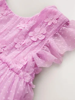 Best Next Mesh Flower Girl Dress (3-16yrs) Lilac