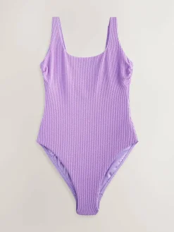 Online Next Lilac Purple Scoop Neck Tummy Control Swimsuit