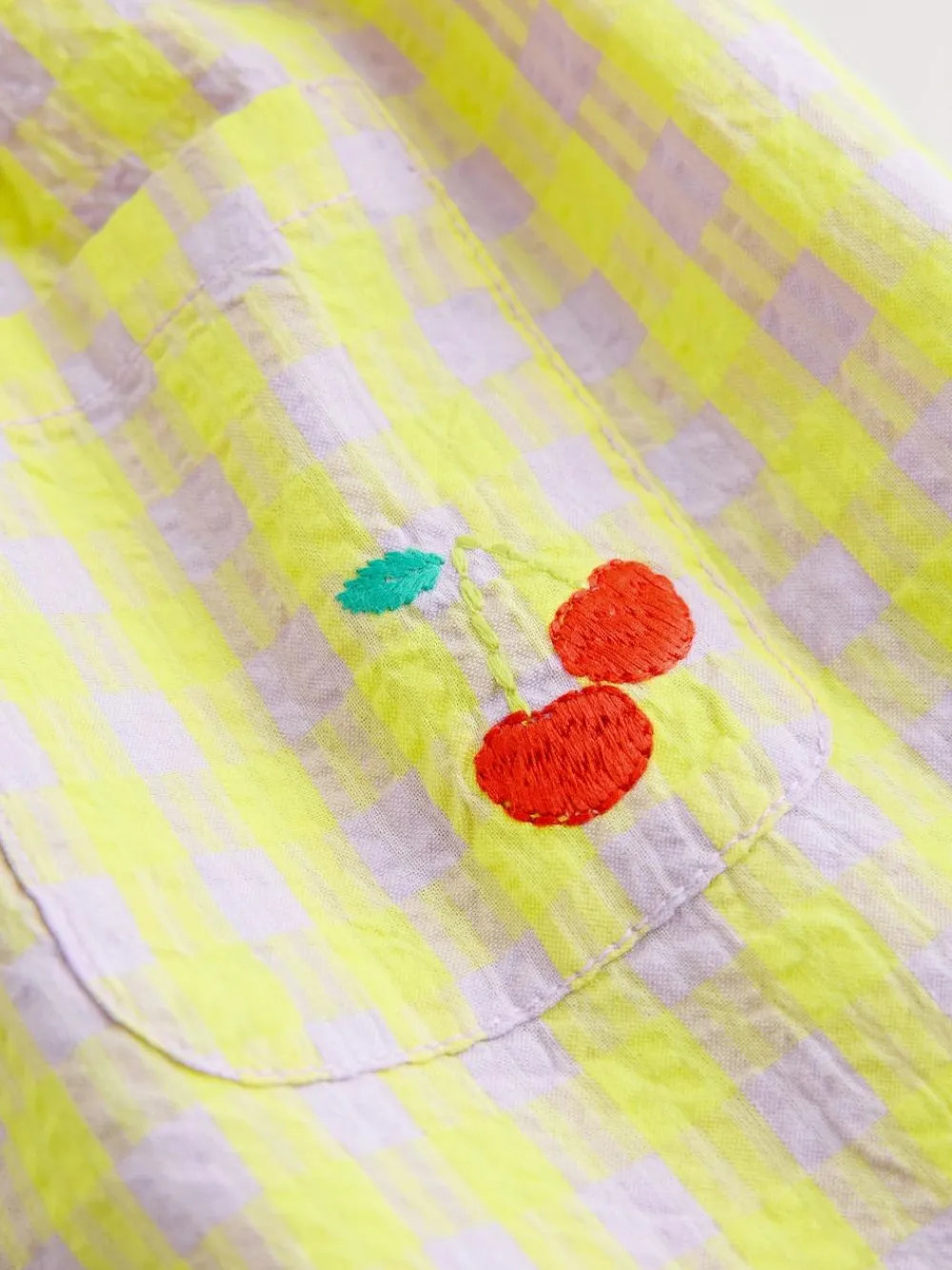 Clearance Next Gingham Collar Dress (3mths-8yrs) Lime/Lilac
