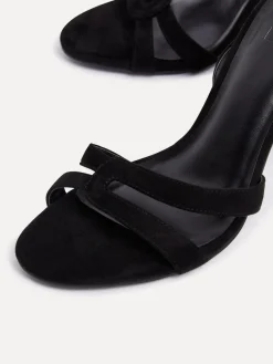 Online Linzi Bronte Heeled Sandals with Double Front Strap Black