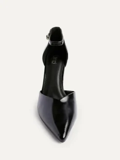 Outlet Linzi Black Grey Moira Classic Stiletto Court Heels