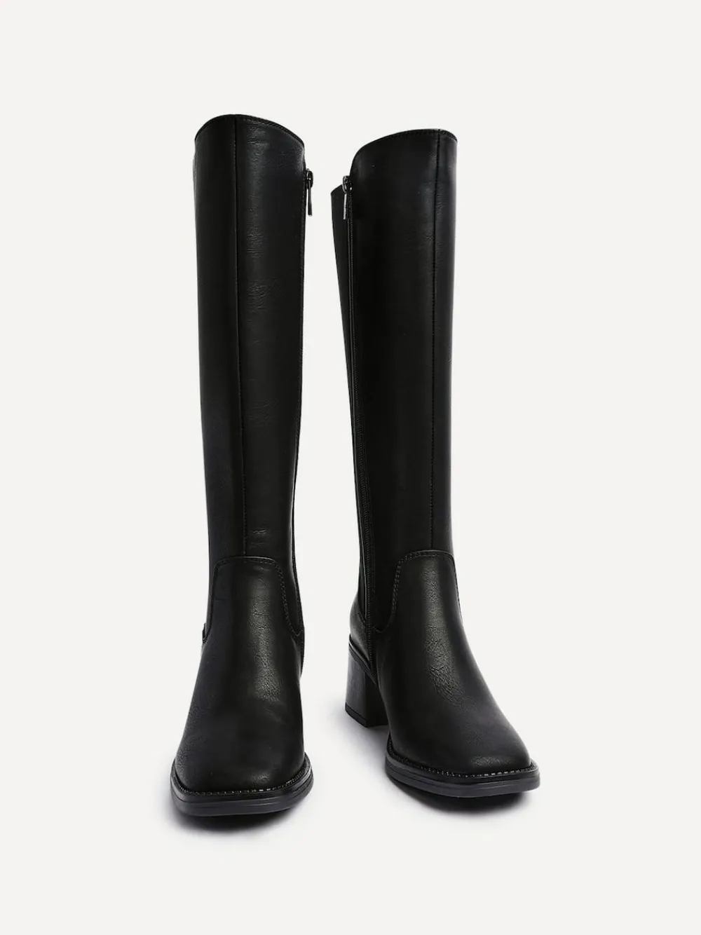 Linzi Reason Block Heel High Leg Boots With Back Stretch Panel^Women Boots & Wellies|Boots