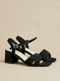 Linzi Vivian Wide Fit Heeled Sandals With Crossover Front Strap^Women Wide Fit & Extra Wide Fit|Heels