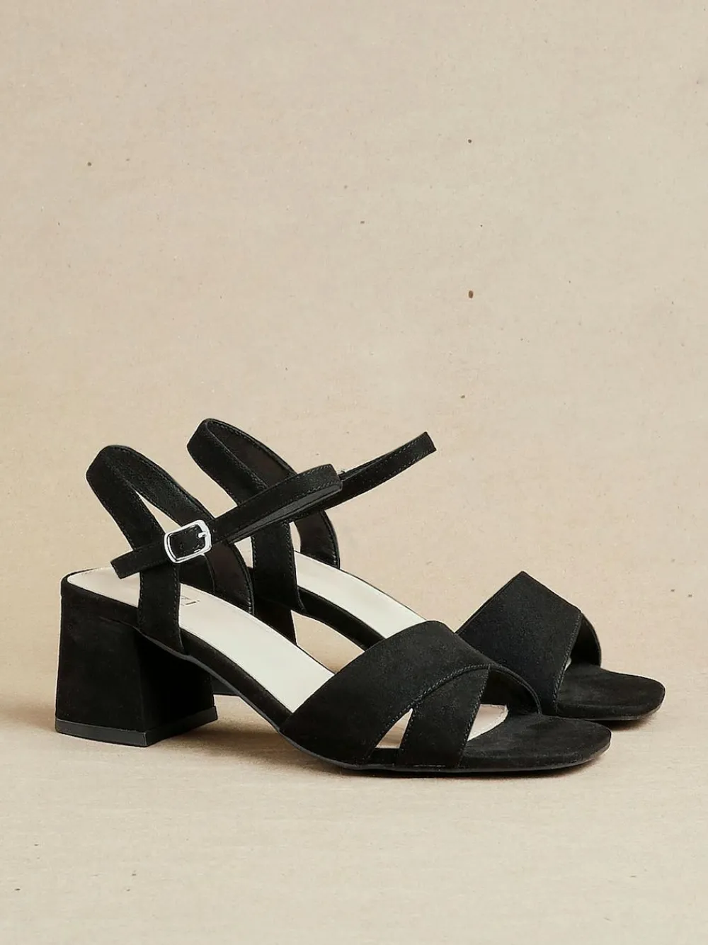 Linzi Vivian Wide Fit Heeled Sandals With Crossover Front Strap^Women Wide Fit & Extra Wide Fit|Heels