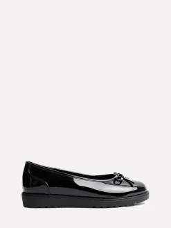 Sale Linzi Black Wide Fit Wendi Pumps With Bow Detail
