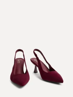 Outlet Linzi Izzie Wide Fit Slingback Court Heels Red