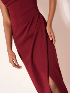 Lipsy Petite Square Neck Short Sleeve Ruched Maxi Dress^Women Dresses
