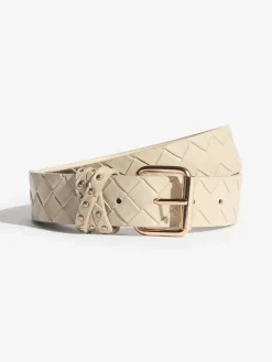 Online Lipsy Belts 2 Pack Cream Weave and Tan Stud