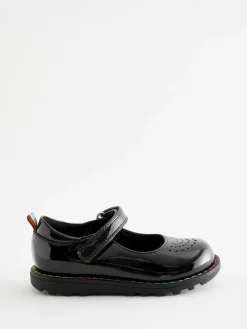 Little Bird by Jools Oliver Black Younger Patent Mary Jane Shoes^ Shoes