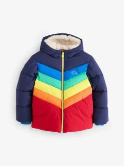 Online Little Bird by Jools Oliver Multi Bright Chevron Shower Resistant Padded Coat