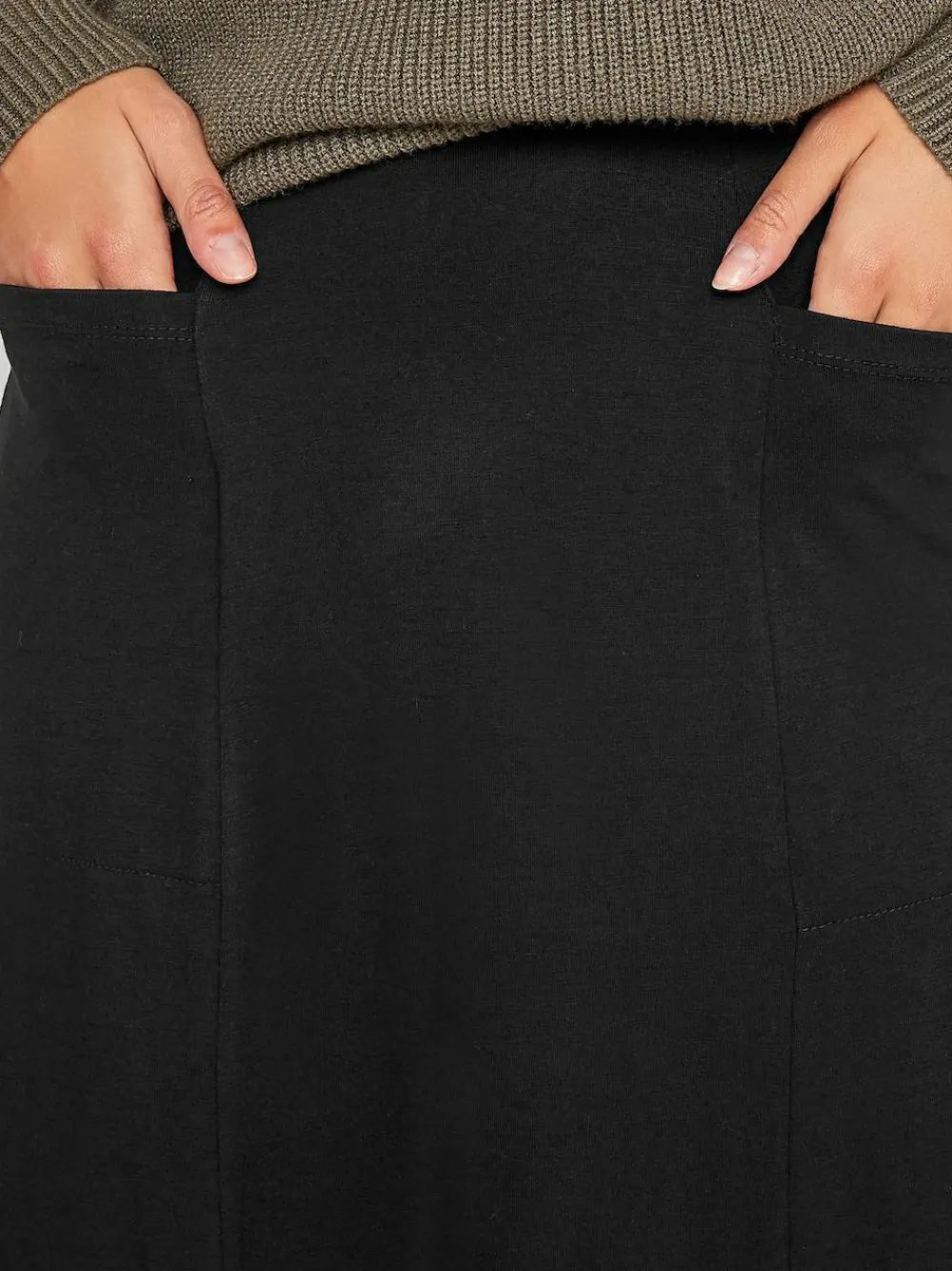 New Long Tall Sally Black Maxi Fit And Flare Skirt