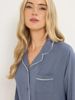 Discount Long Tall Sally Long Sleeve Pyjamas Set Blue