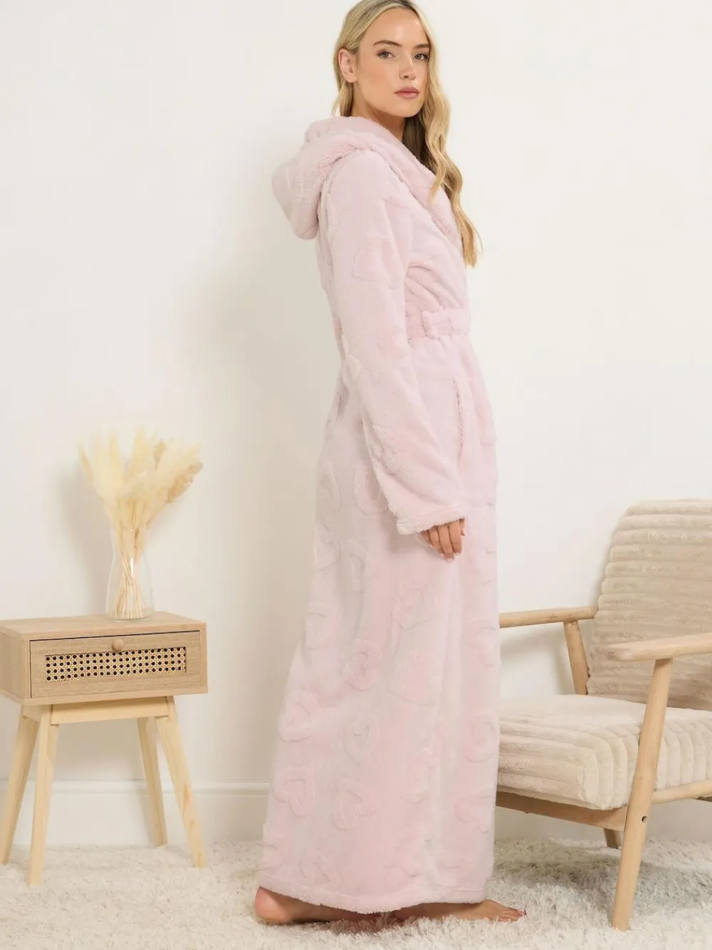 Long Tall Sally Hooded Maxi Robe^Women Bathrobes