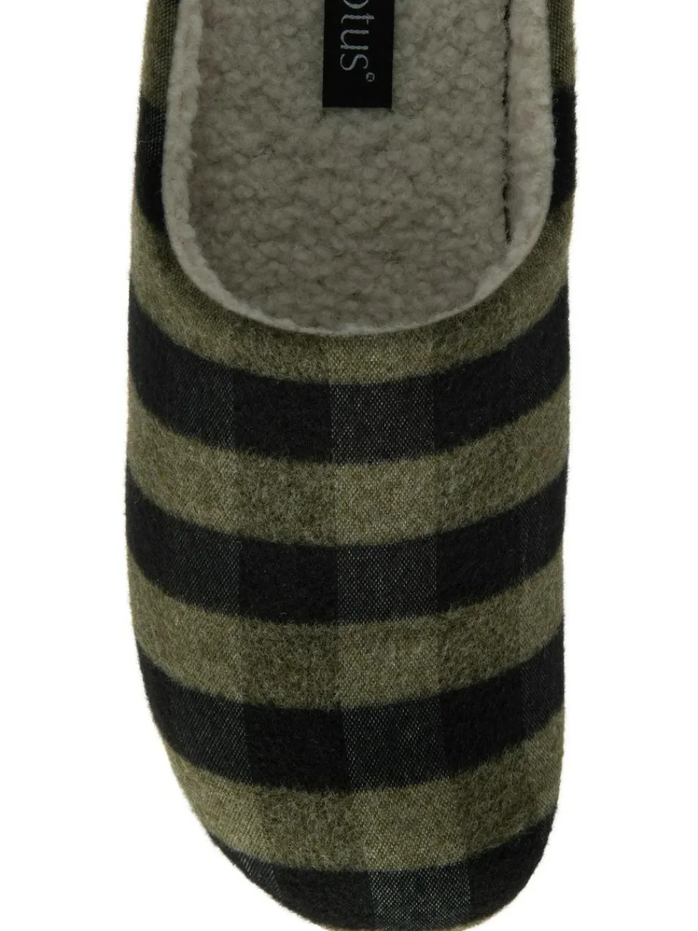 Lotus Green Textile Mule Slippers^ Slippers|Slippers