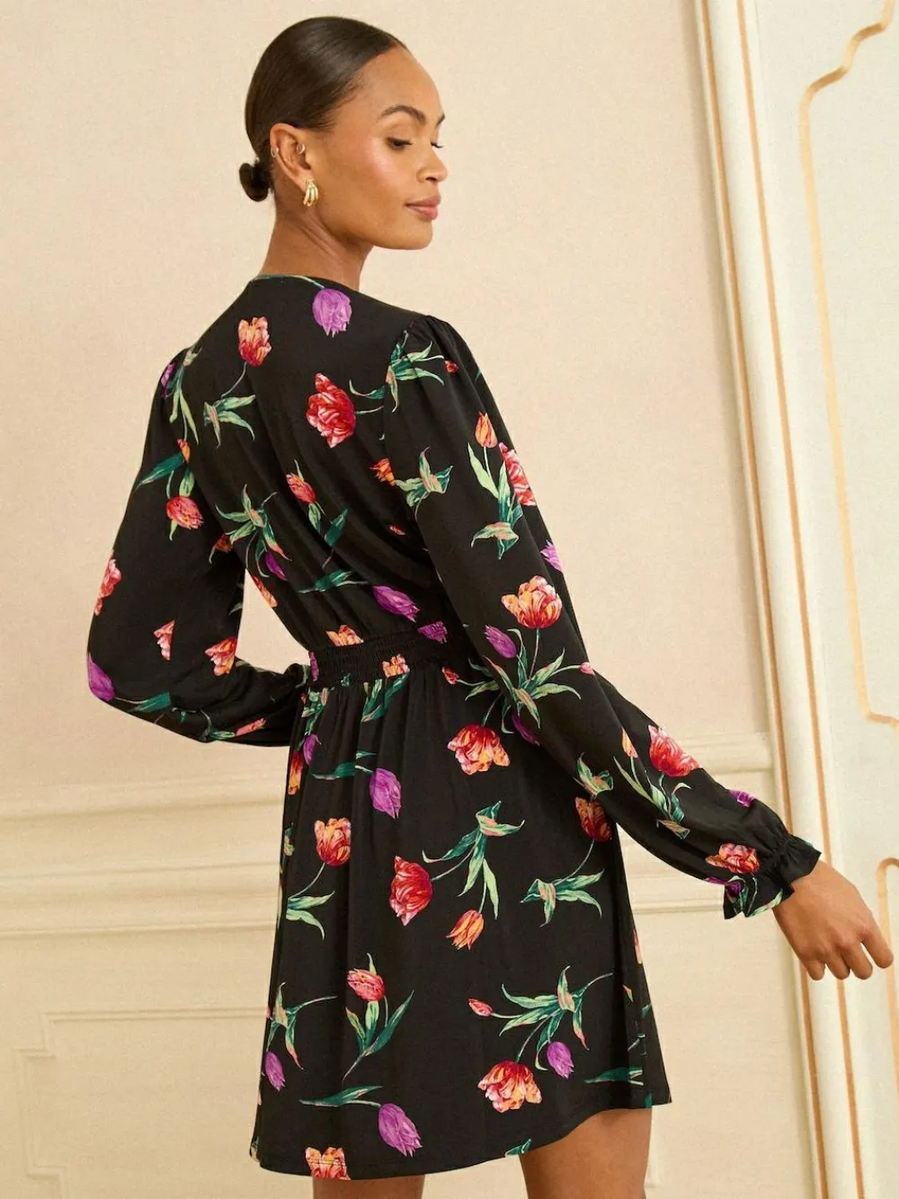 Love & Roses V-Neck Mini Dress^Women Dresses|Occasion Dresses